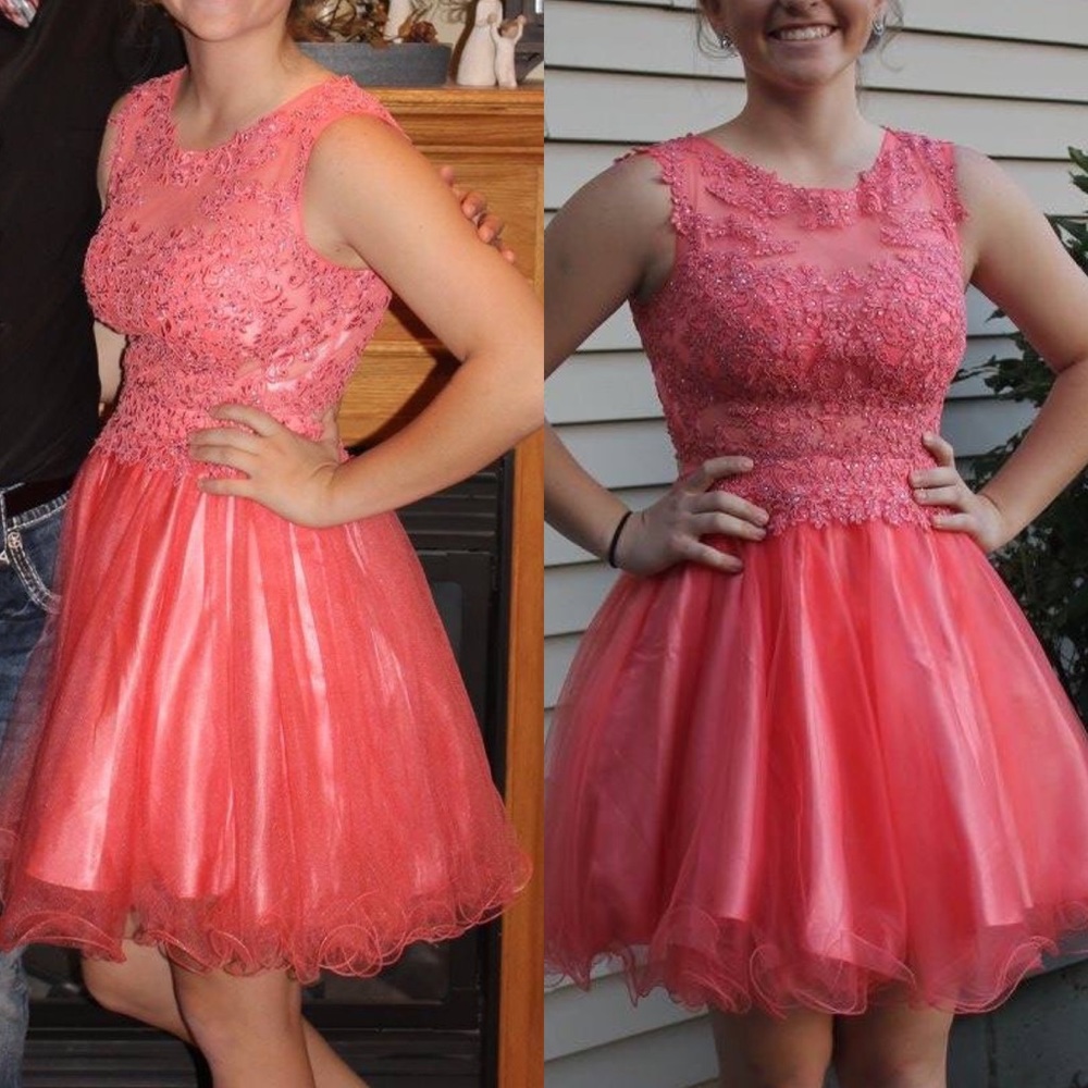 Coral Short Dress